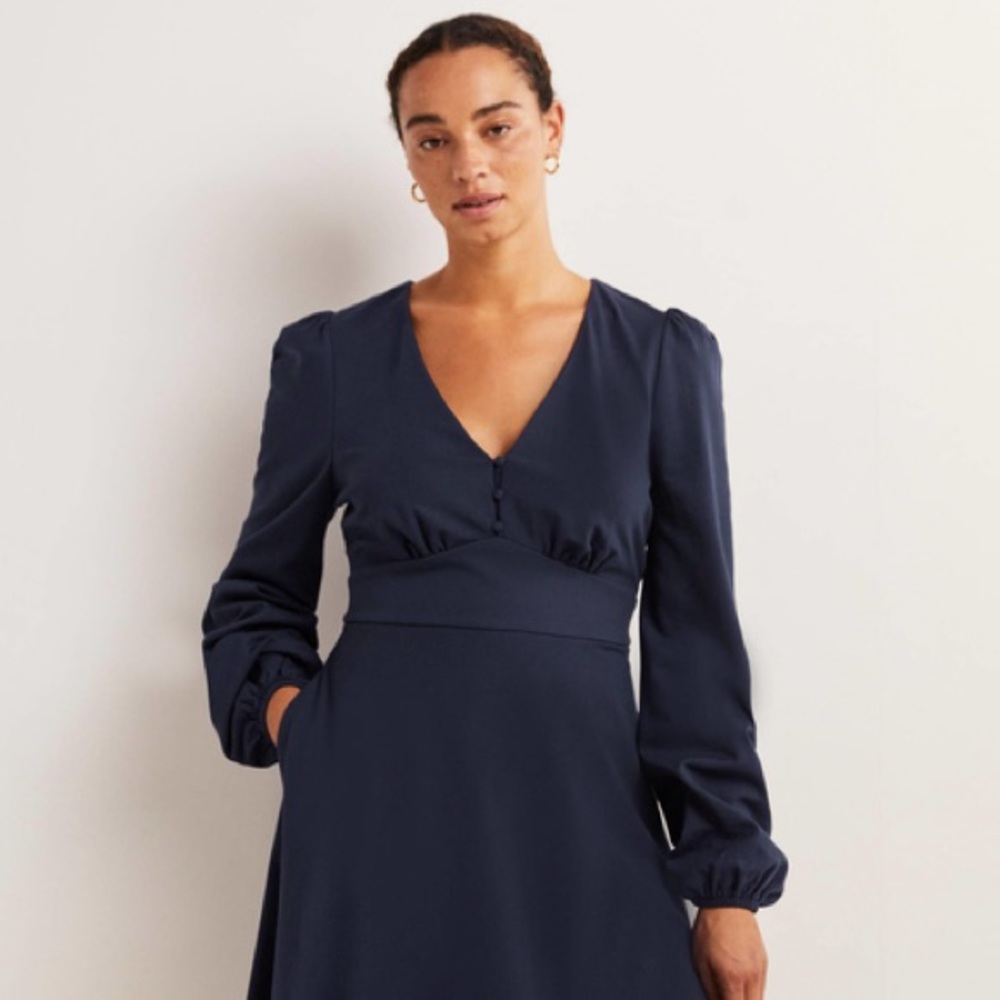 Boden V-Neck Jersey Tea Dress
